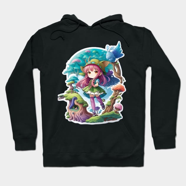 Chibi Adventurer Girl Hoodie by JapKo